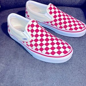 Vans Slip-ons Red Checkerboard